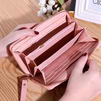Women's Solid Color Pu Leather Zipper Wallets main image 2