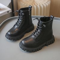 Unisex British Style Solid Color Round Toe Martin Boots main image 4