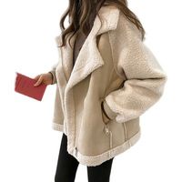 Women's Vacation Solid Color Single Breasted Coat Fleece Jacket main image 5
