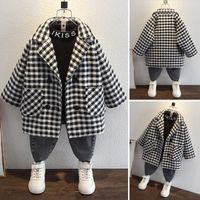 Classic Style Houndstooth Woolen Boys Outerwear main image 4