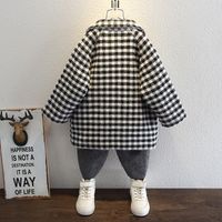 Classic Style Houndstooth Woolen Boys Outerwear main image 3