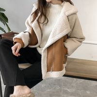 Women's Vacation Solid Color Single Breasted Coat Fleece Jacket main image 2