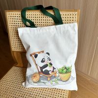 Women's Letter Panda Cute Shopping Bags sku image 5