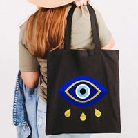 Women's Letter Devil's Eye Classic Style Shopping Bags sku image 17