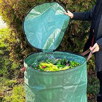 Nueva Llegada Transfronteriza, Bolsa De Hojas Caídas De Jardín De 300l Con Tapa, Bolsa De Recolección De Basura De Jardín De Flores, Bolsa De Almacenamiento De Hojas Abatibles main image 1