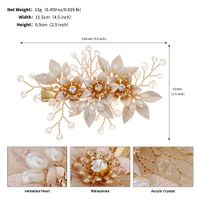 Japanese Style Flower Artificial Pearl Rhinestone Hair Clip sku image 1
