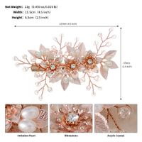 Japanese Style Flower Artificial Pearl Rhinestone Hair Clip sku image 2