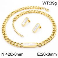 Titanium Steel 18K Gold Plated Fashion No Inlaid sku image 3