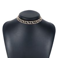 Großhandel Schmuck Moderner Stil Einfacher Stil Glänzend Einfarbig Legierung Eisen Strasssteine Inlay Halsband main image 2