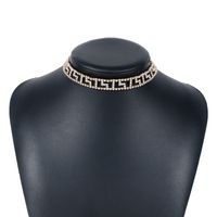 Wholesale Jewelry Modern Style Simple Style Shiny Solid Color Alloy Iron Rhinestones Inlay Choker main image 2
