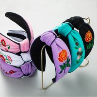 Elegant Luxurious Flower Cloth Embroidery Hair Band main image 7