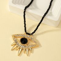 Streetwear Cool Style Devil's Eye Alloy Plating Inlay Glass 14k Gold Plated Women's Pendant Necklace main image 1