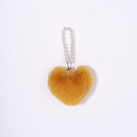 Cute Heart Shape Plush Handmade Bag Pendant Keychain sku image 1