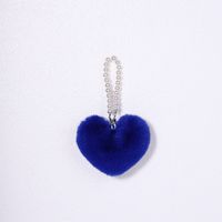 Cute Heart Shape Plush Handmade Bag Pendant Keychain sku image 4