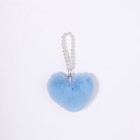 Cute Heart Shape Plush Handmade Bag Pendant Keychain sku image 5