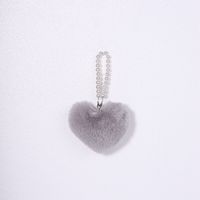 Cute Heart Shape Plush Handmade Bag Pendant Keychain sku image 6