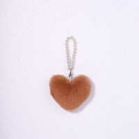 Cute Heart Shape Plush Handmade Bag Pendant Keychain sku image 7