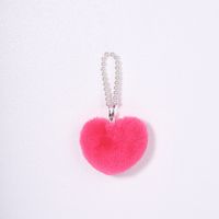 Cute Heart Shape Plush Handmade Bag Pendant Keychain sku image 10