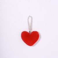 Cute Heart Shape Plush Handmade Bag Pendant Keychain sku image 11