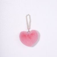 Cute Heart Shape Plush Handmade Bag Pendant Keychain sku image 14