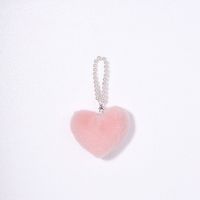 Cute Heart Shape Plush Handmade Bag Pendant Keychain sku image 15