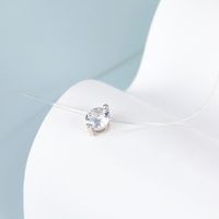 Cute Sweet Simple Style Solid Color Sterling Silver Plating Inlay Zircon White Gold Plated Choker main image 7