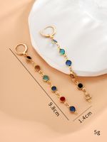 1 Pair Streetwear Colorful Inlay Alloy Artificial Crystal Drop Earrings main image 4