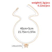 Sweet Animal Butterfly Zinc Alloy Inlay Artificial Rhinestones Women's Pendant Necklace main image 3