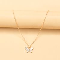 Sweet Animal Butterfly Zinc Alloy Inlay Artificial Rhinestones Women's Pendant Necklace main image 5