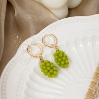 Wholesale Jewelry Ig Style Simple Style Fruit Alloy Rhinestones Plating Inlay Ear Studs main image 5