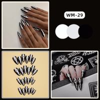 Exaggerated Funny Color Block Plastic Nail Patches 1 Set main image 3