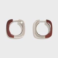 1 Pair Simple Style Artistic Round Enamel Copper Earrings sku image 1