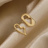 1 Pair Ig Style Fashion Letter Plating Inlay Copper Zircon 18k Gold Plated Ear Studs main image 5