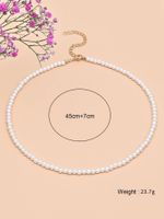 Lady Pearl Alloy Plastic Beaded Women's Necklace main image 7