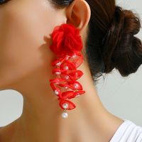 Wholesale Jewelry Elegant Flower Zinc Alloy Drop Earrings main image 9