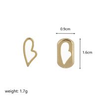 1 Pair Ig Style Fashion Letter Plating Inlay Copper Zircon 18k Gold Plated Ear Studs sku image 1
