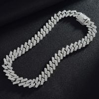 Hip-hop Rock Punk Solid Color Alloy Plating Chain Inlay Rhinestones Unisex Necklace main image 9