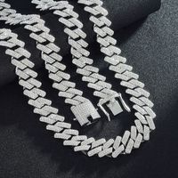 Hip-hop Rock Punk Solid Color Alloy Plating Chain Inlay Rhinestones Unisex Necklace main image 8