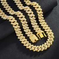Hip-hop Rock Punk Solid Color Alloy Plating Chain Inlay Rhinestones Unisex Necklace main image 1