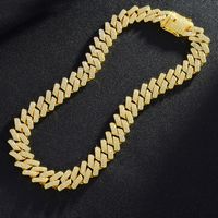 Hip-hop Rock Punk Solid Color Alloy Plating Chain Inlay Rhinestones Unisex Necklace main image 4