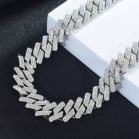 Hip-hop Rock Punk Solid Color Alloy Plating Chain Inlay Rhinestones Unisex Necklace main image 3