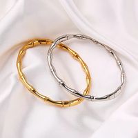 Simple Style Solid Color Stainless Steel Plating Gold Plated Rings Bracelets main image 2