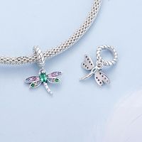 Casual Cute Dragonfly Sterling Silver Inlay Zircon Charms main image 1