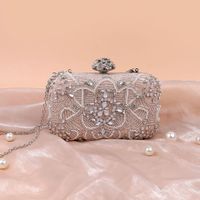 Gold Silver Polyester Flower Square Evening Bags main image 1
