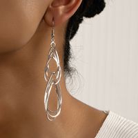 1 Pair French Style Classic Style Streetwear Water Droplets Plating Alloy Silver Plated Drop Earrings main image 1
