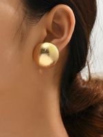 Wholesale Jewelry Elegant Streetwear Round Alloy Ear Studs sku image 5