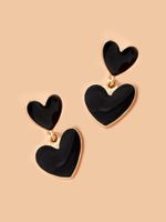 1 Pair Sweet Heart Shape Enamel Alloy Drop Earrings main image 4