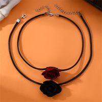 Sweet Solid Color Cloth Three-dimensional Halloween Women's Necklace sku image 1