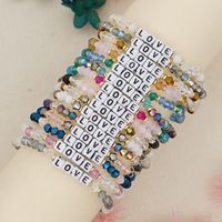 Bohemio Letra Cristal Artificial Hecho A Mano Mujeres Pulsera main image 3