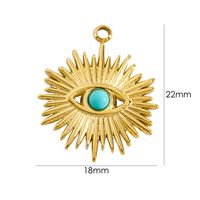 1 Piece 304 Stainless Steel Natural Stone 14K Gold Plated Eye main image 5